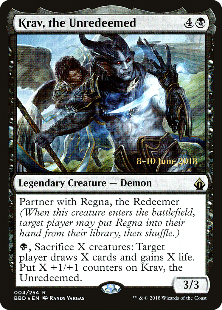 Krav, the Unredeemed [Battlebond Prerelease Promos] | Silver Goblin