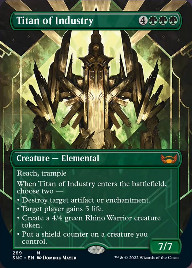 Titan of Industry (Borderless Alternate Art) [Streets of New Capenna] | Silver Goblin