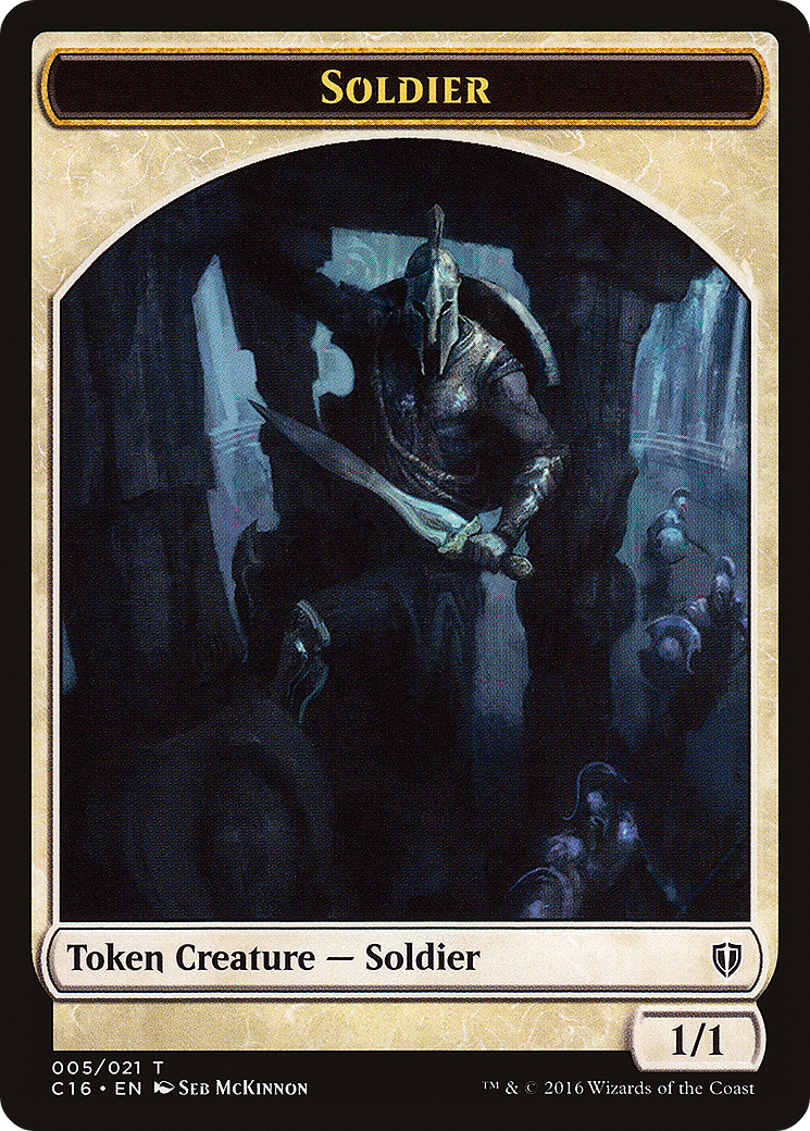 Soldier // Squid Double-Sided Token (5 // 8) - Commander 2016 Tokens