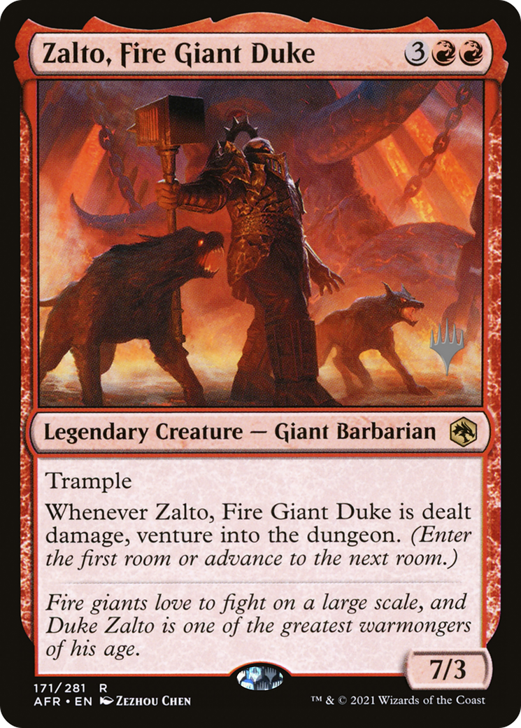 Zalto, Fire Giant Duke (Promo Pack) [Dungeons & Dragons: Adventures in the Forgotten Realms Promos] | Silver Goblin