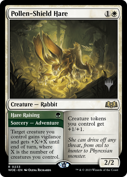 Pollen-Shield Hare (233) Foil - Wilds of Eldraine Promos