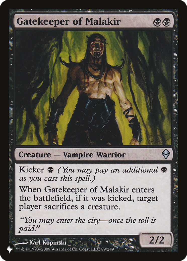 Gatekeeper of Malakir (ZEN-89) - The List