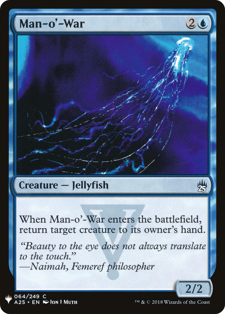 Man-o'-War (A25-64) - The List