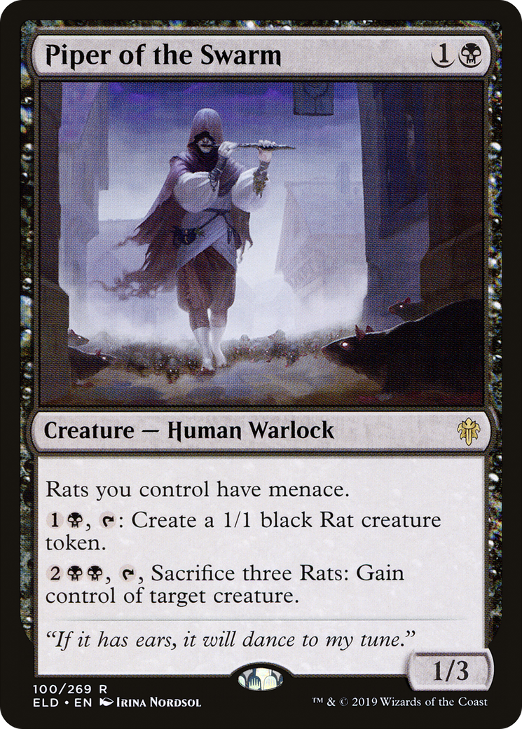 Piper of the Swarm (100) Foil - Throne of Eldraine