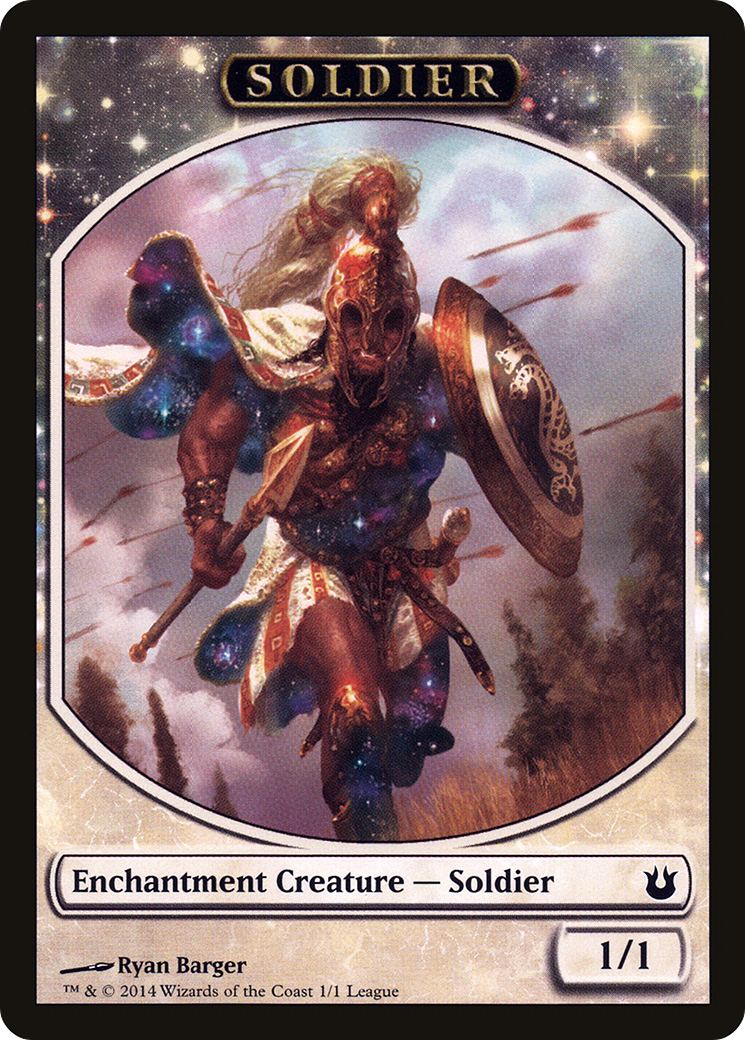Soldier Token (Born of the Gods) (001) - League Tokens 2014