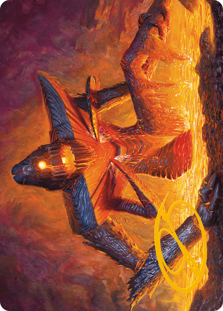 Molten Gatekeeper Art Card (Gold-Stamped Signature) [Modern Horizons 3 Art Series] | Silver Goblin