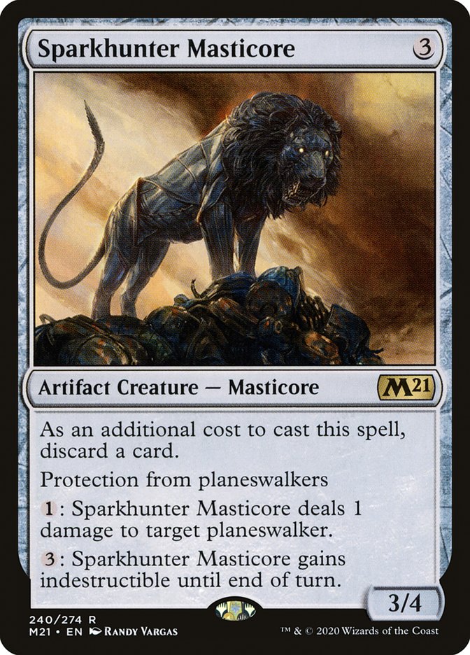 Sparkhunter Masticore [Core Set 2021] | Silver Goblin