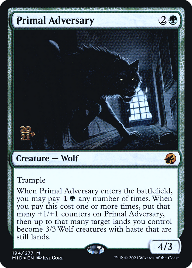 Primal Adversary (194s) Foil - Innistrad: Midnight Hunt Promos