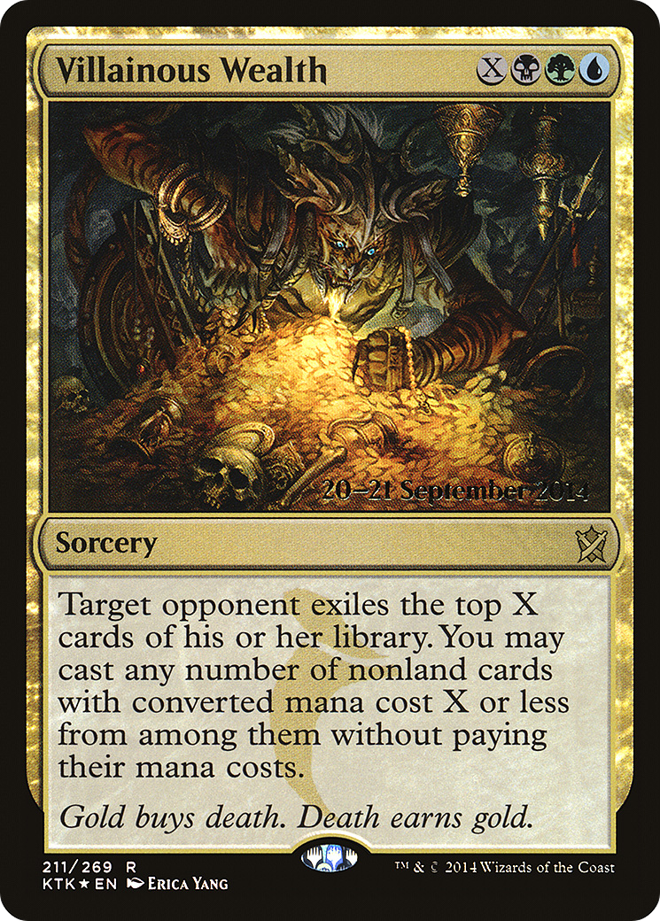 Villainous Wealth (211s) Foil - Khans of Tarkir Promos