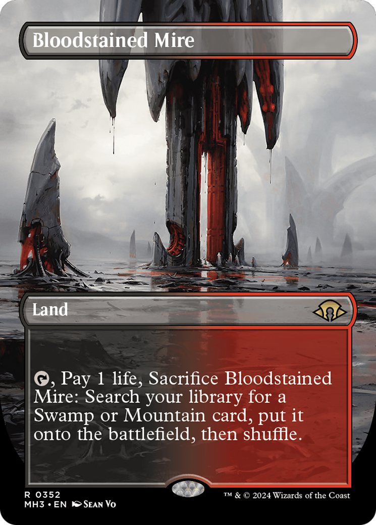 Bloodstained Mire (Borderless) [Modern Horizons 3] | Silver Goblin