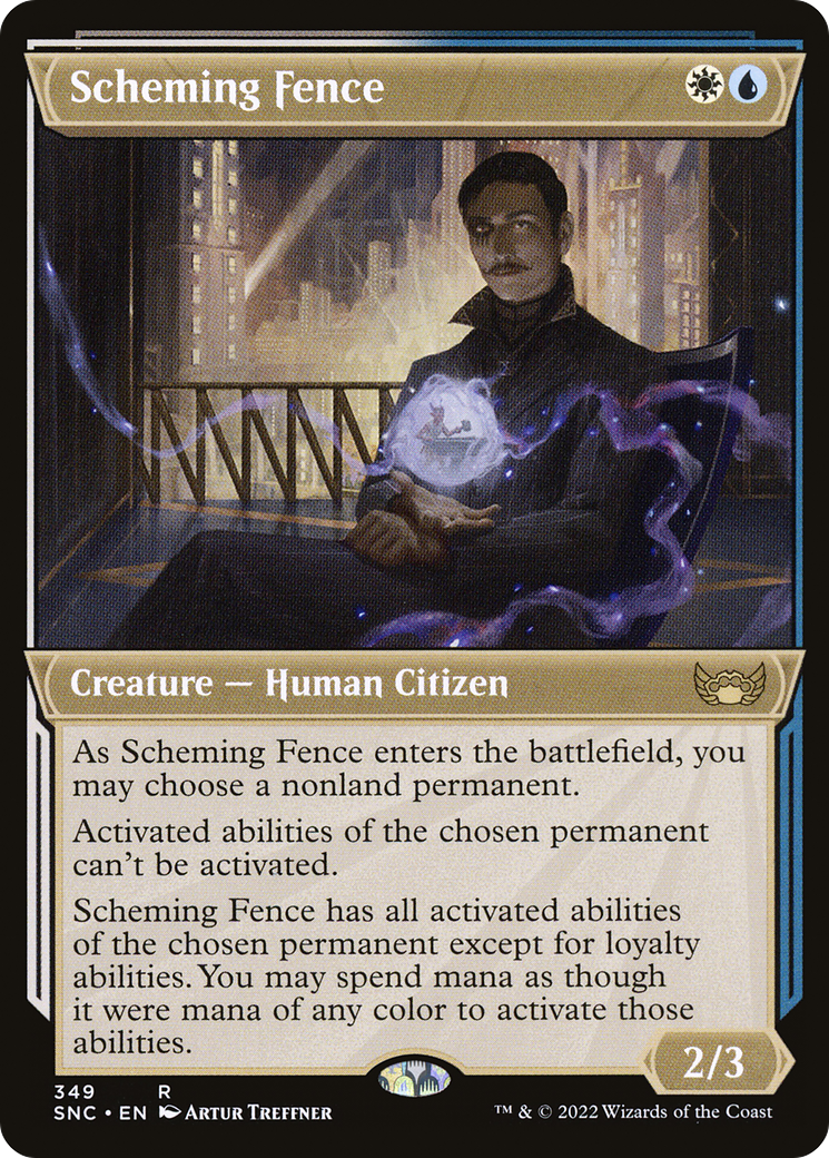 Scheming Fence (Showcase) (349) Foil - Streets of New Capenna