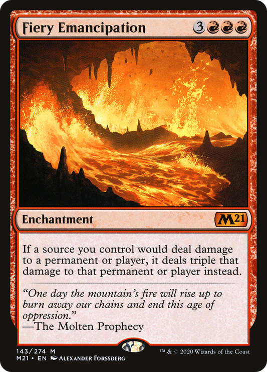 Fiery Emancipation (143) Foil - Core Set 2021