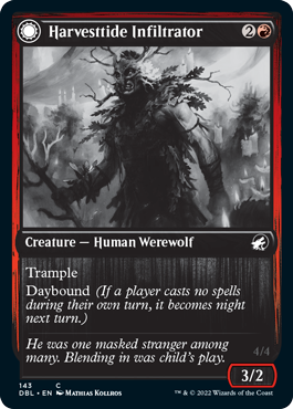 Harvesttide Infiltrator // Harvesttide Assailant (143) Foil - Innistrad: Double Feature