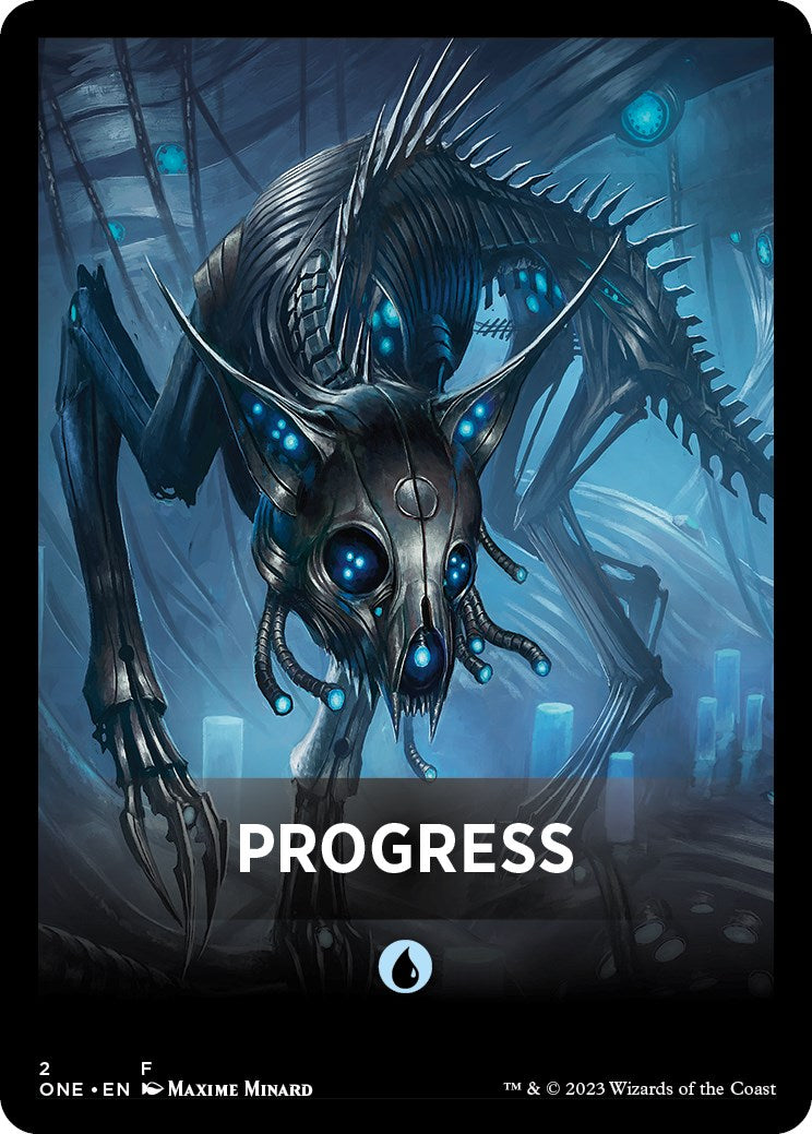 Progress Theme Card [Phyrexia: All Will Be One Tokens] | Silver Goblin