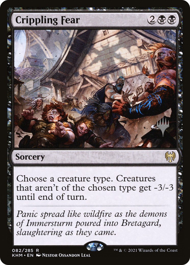 Crippling Fear (82p) Foil - Kaldheim Promos
