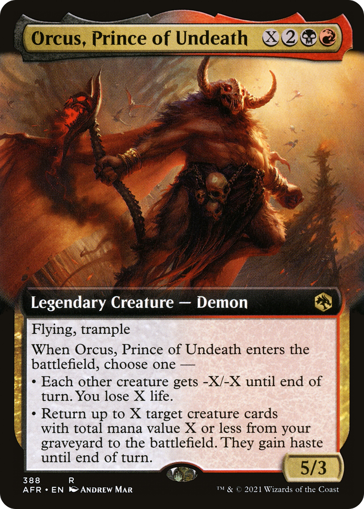 Orcus, Prince of Undeath (Extended Art) (388) Foil - Adventures in the Forgotten Realms