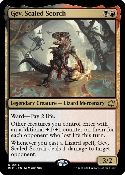 Gev, Scaled Scorch (Promo Pack) [Bloomburrow Promos] Foil
