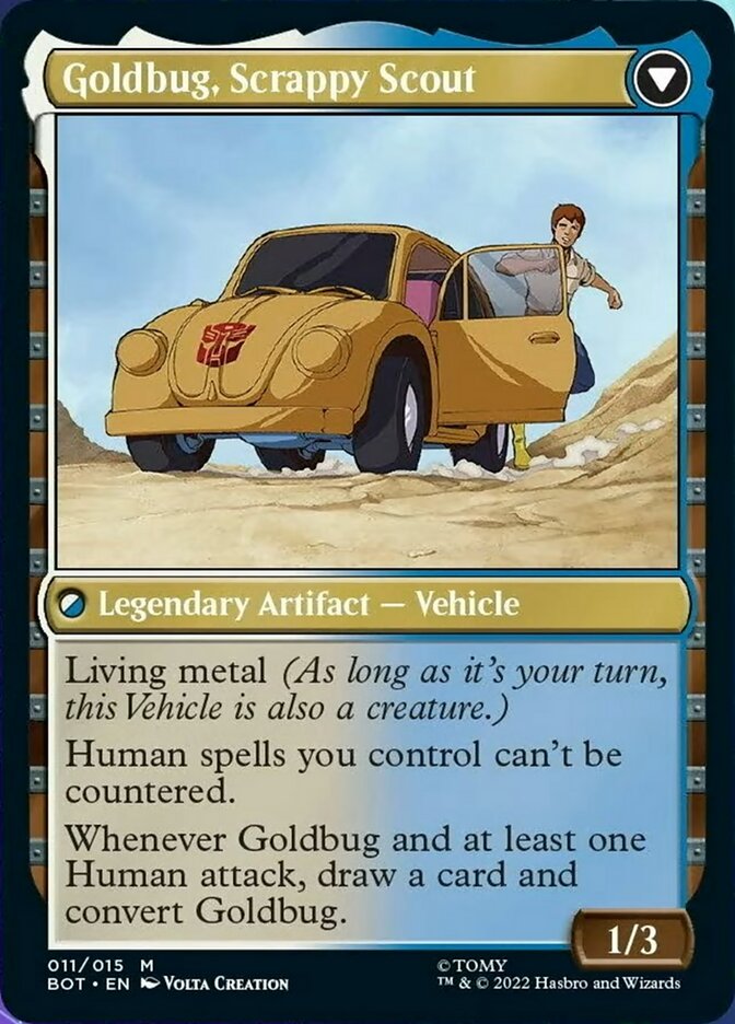 Goldbug, Humanity's Ally // Goldbug, Scrappy Scout (011) Foil - Transformers