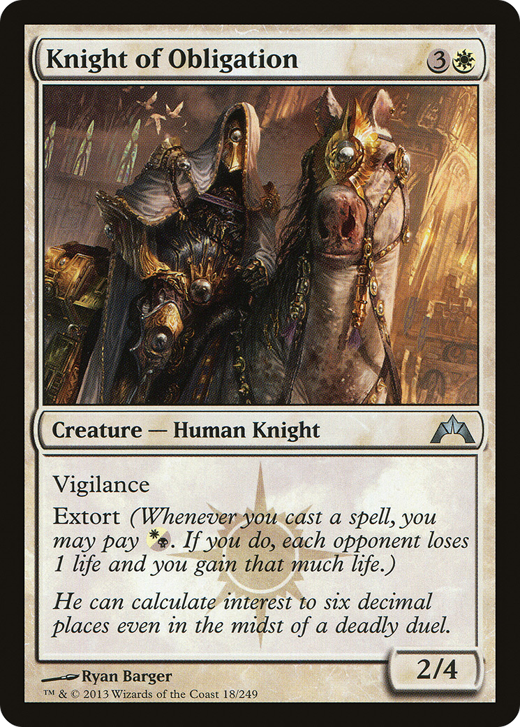 Knight of Obligation (018) Foil - Gatecrash