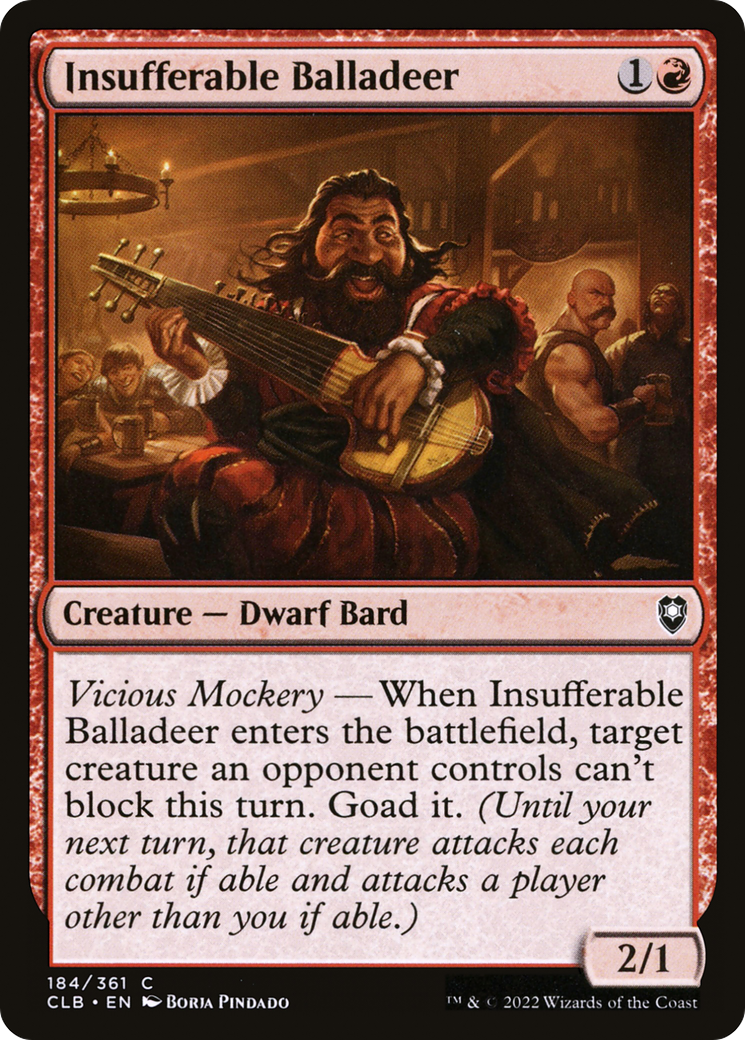 Insufferable Balladeer (184) - Commander Legends: Battle for Baldur's Gate