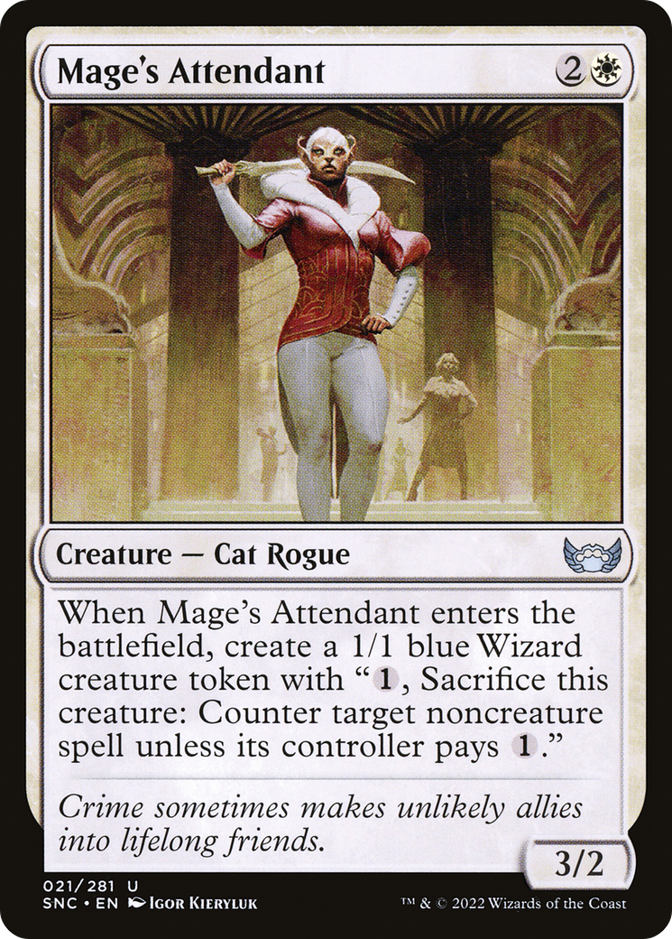 Mage's Attendant (021) Foil - Streets of New Capenna