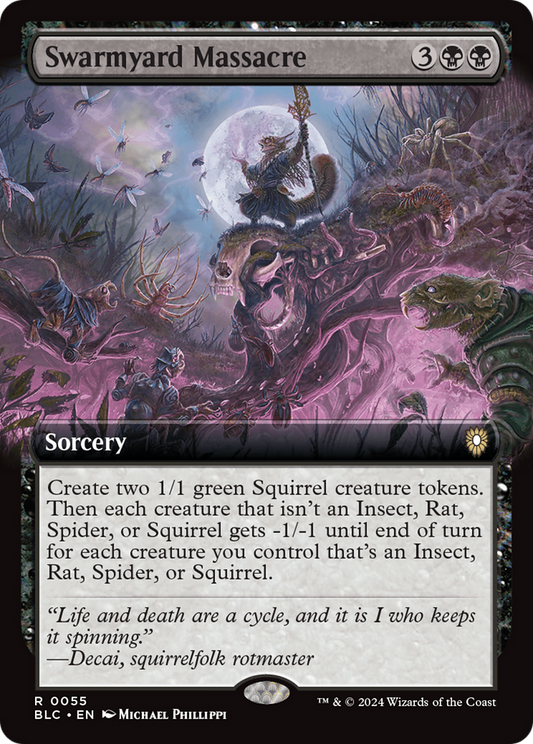 Swarmyard Massacre (Extended Art) [Bloomburrow Commander] Foil