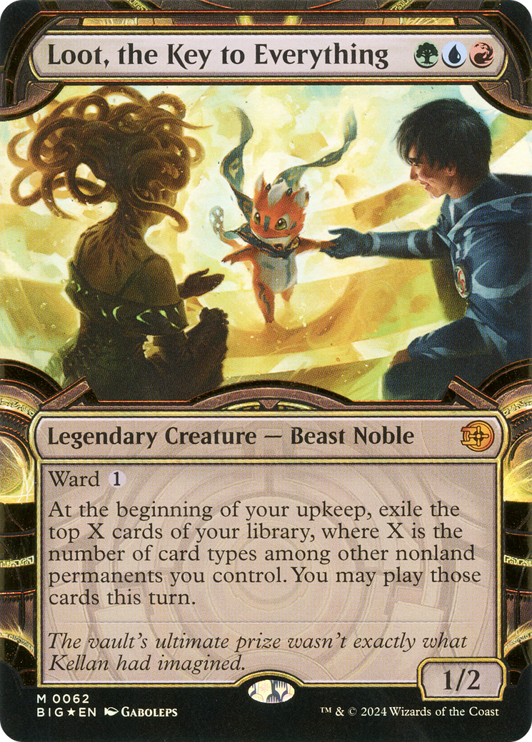 Loot, the Key to Everything (Showcase) (Raised Foil) (Showcase) (062) Foil - The Big Score