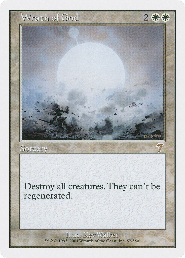 Wrath of God (057) Foil - Seventh Edition
