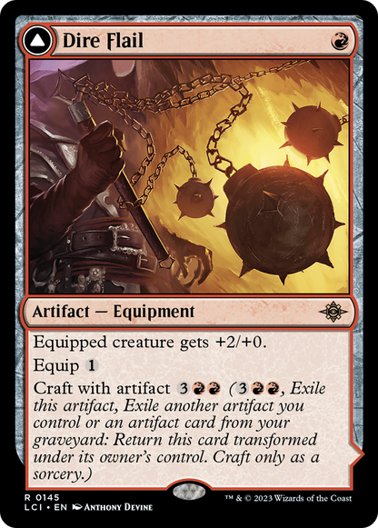 Dire Flail (145) Foil - The Lost Caverns of Ixalan