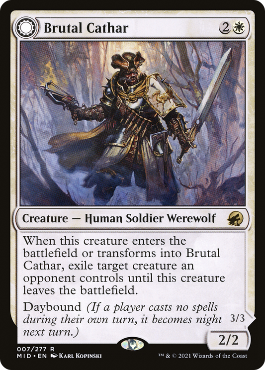 Brutal Cathar // Moonrage Brute (007) - Innistrad: Midnight Hunt