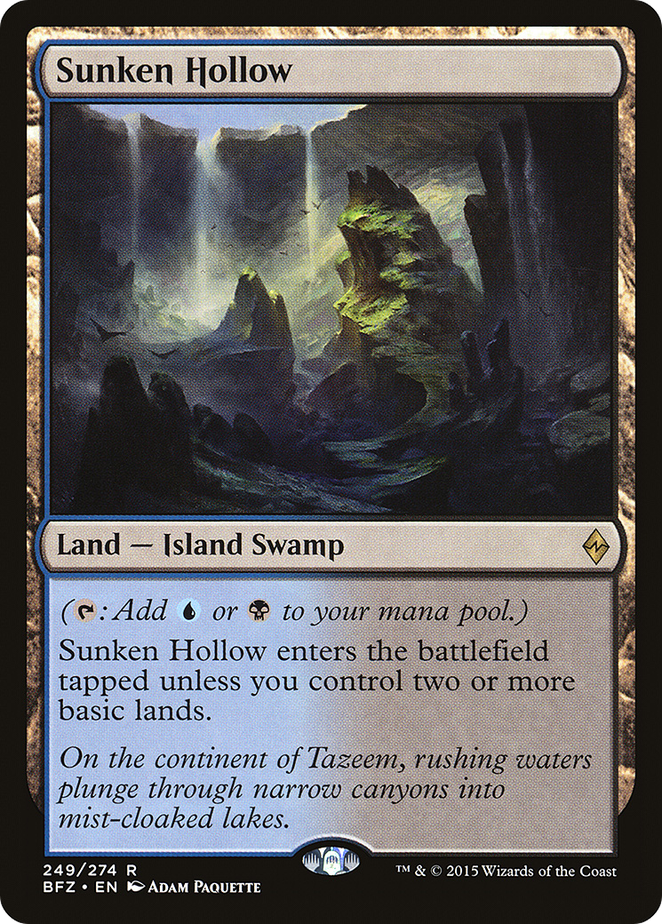 Sunken Hollow (249) Foil - Battle for Zendikar