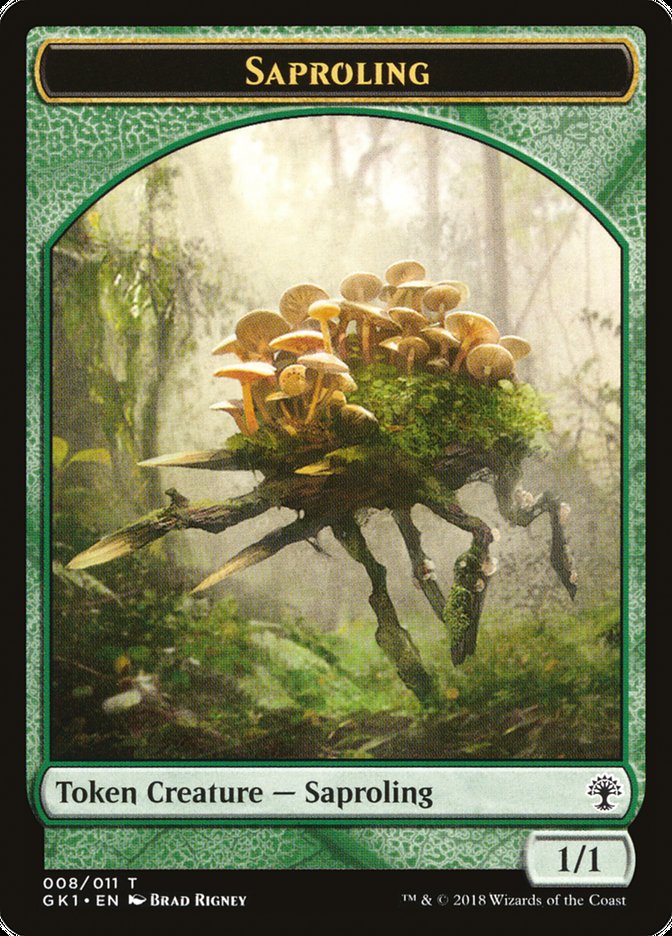 Voja // Saproling Double-Sided Token [Guilds of Ravnica Guild Kit Tokens] | Silver Goblin