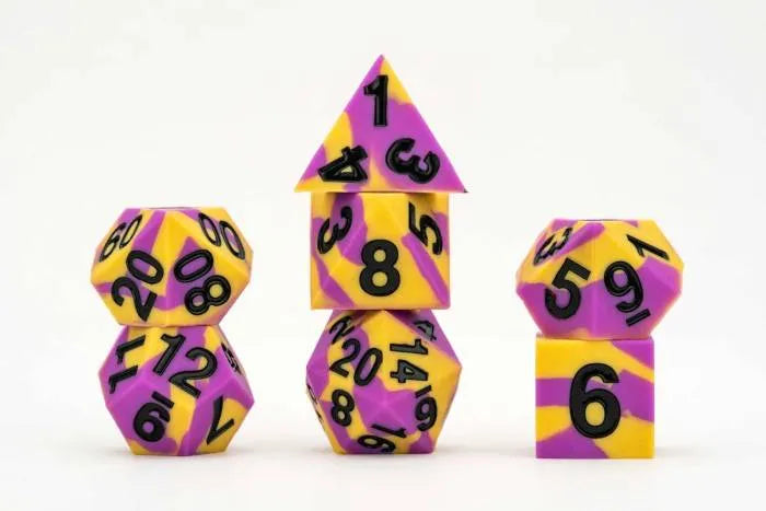 FanRoll Pride Sharp Edge Silicone Rubber Poly Dice Set