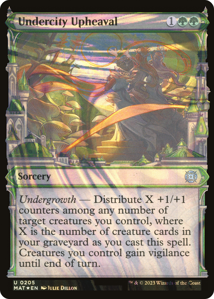 Undercity Upheaval (Halo Foil) (Showcase) (205) Foil - March of the Machine: The Aftermath