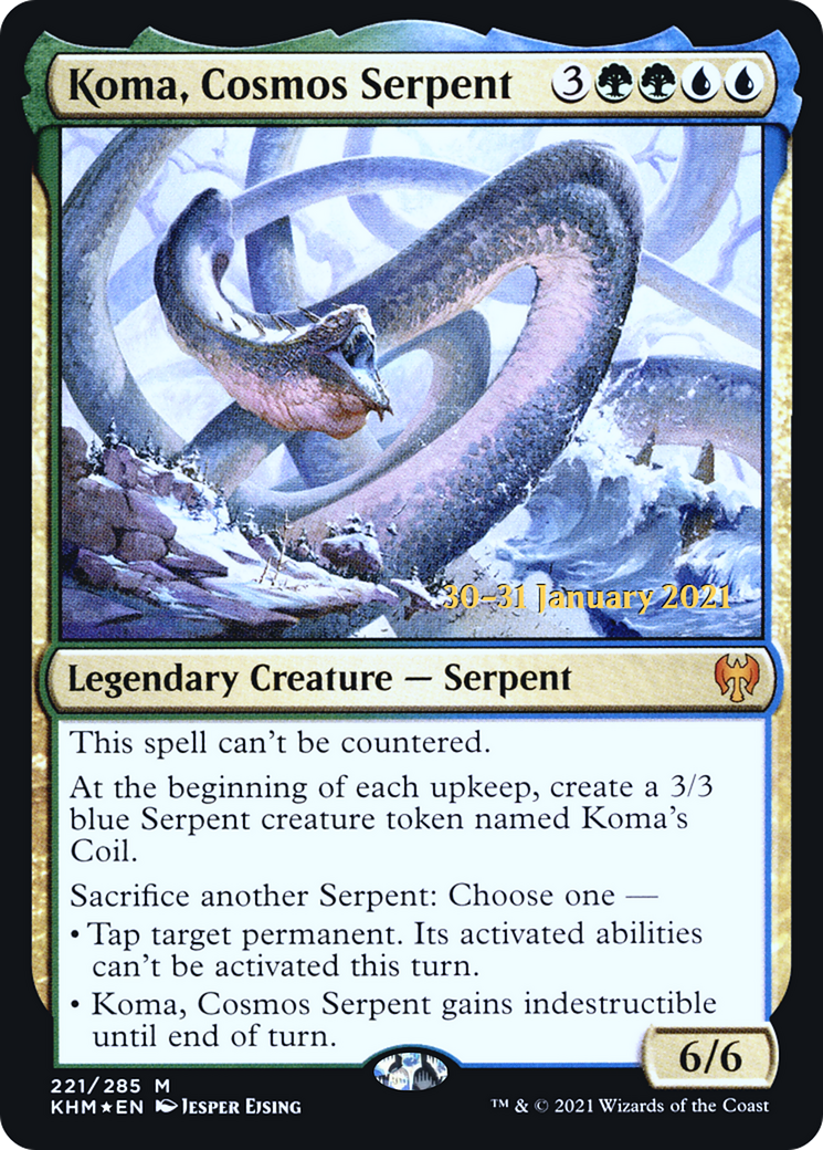 Koma, Cosmos Serpent (221s) Foil - Kaldheim Promos