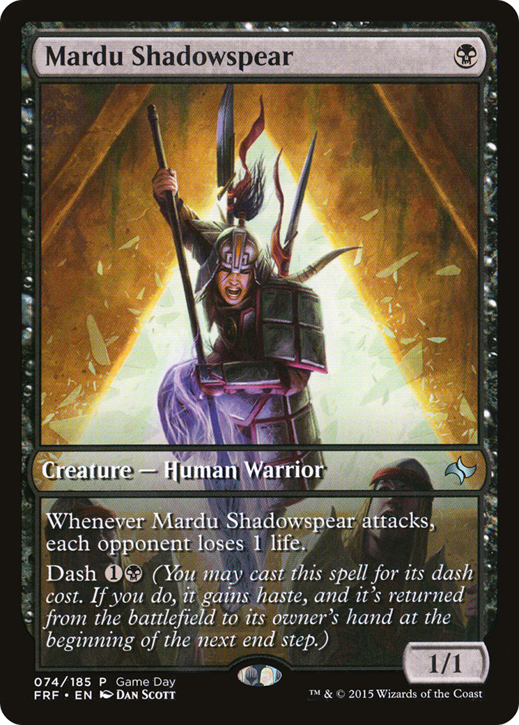 Mardu Shadowspear (Game Day) [Fate Reforged Promos] | Silver Goblin