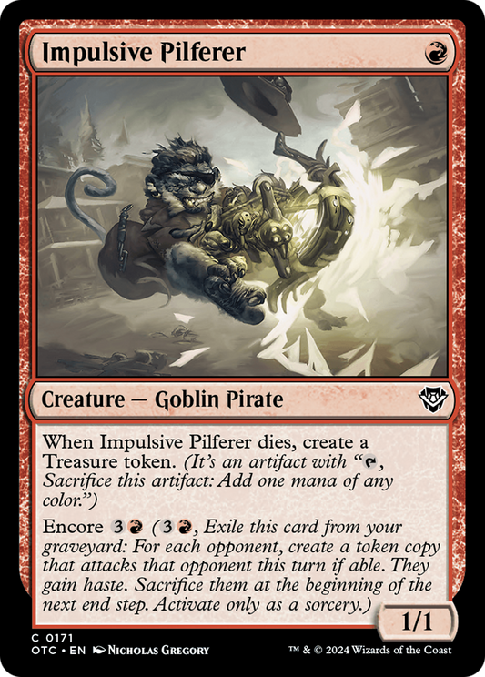 Impulsive Pilferer (171) - Outlaws of Thunder Junction Commander