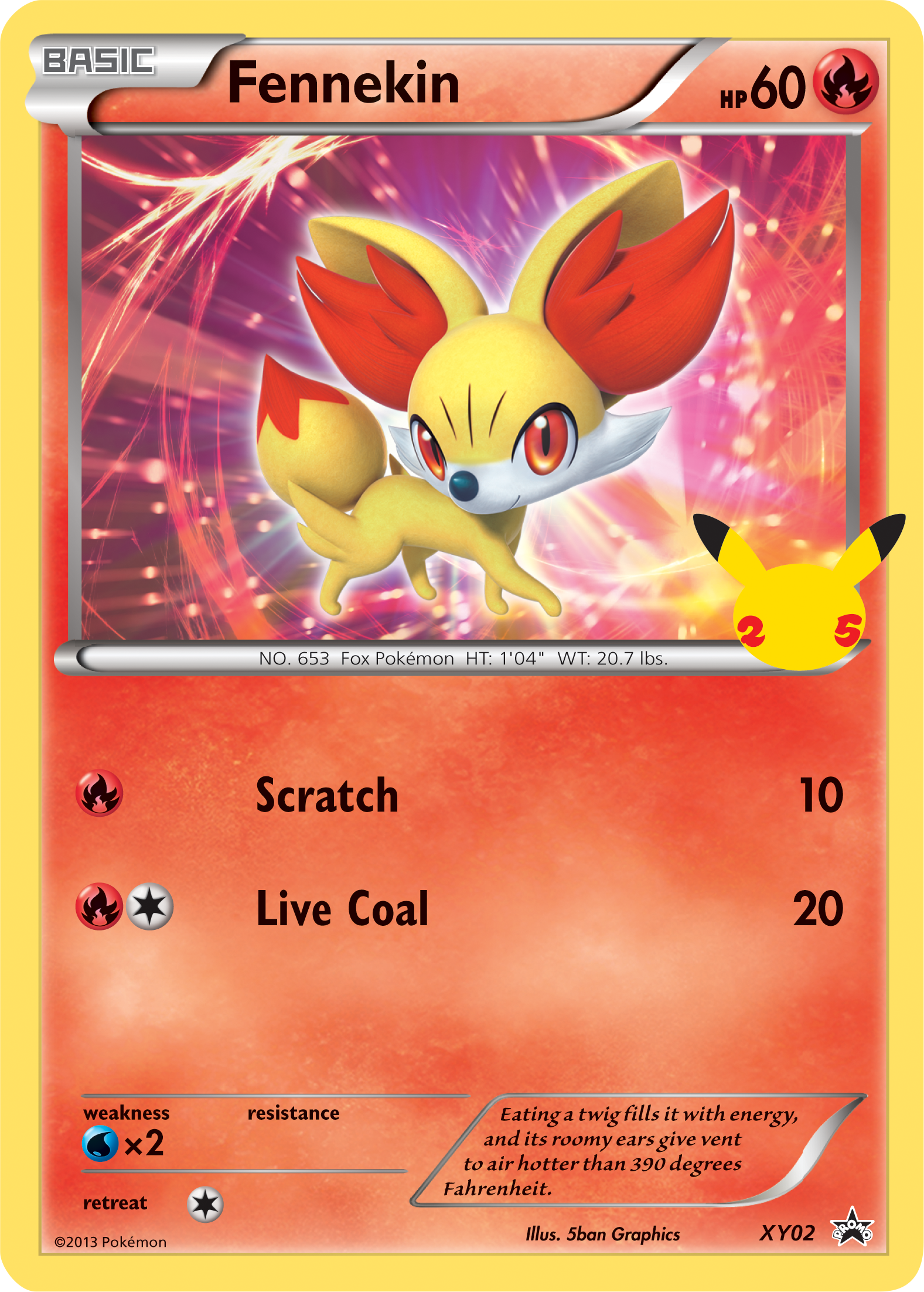 Fennekin (XY02) (Jumbo Card) [First Partner Pack] | Silver Goblin