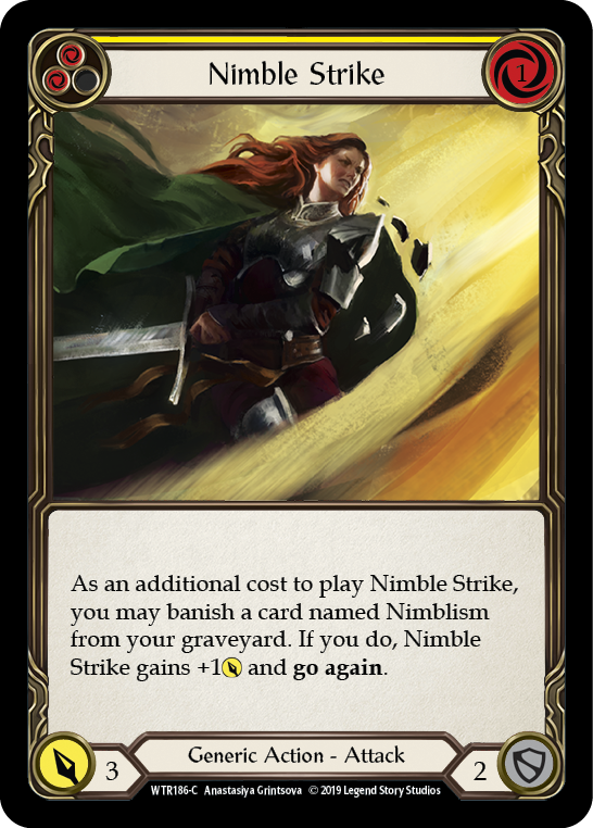 Nimble Strike (Yellow) [WTR186-C] (Welcome to Rathe)  Alpha Print Normal | Silver Goblin