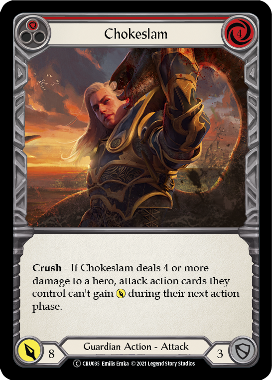 Chokeslam (Red) [U-CRU035] (Crucible of War Unlimited)  Unlimited Rainbow Foil | Silver Goblin