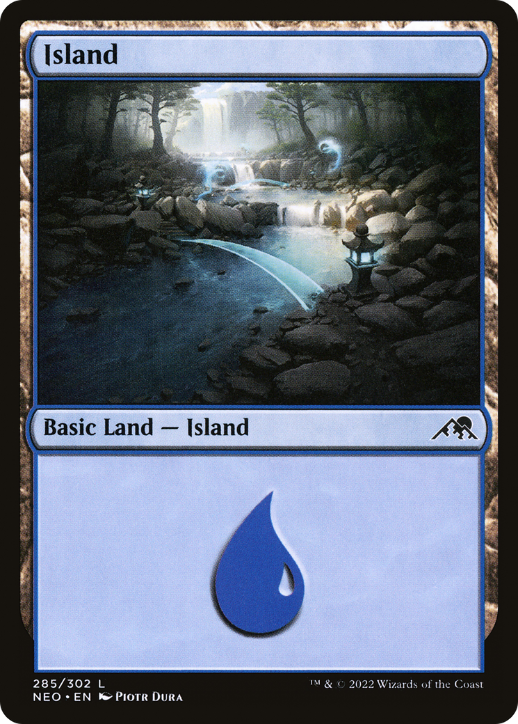 Island (285) [Kamigawa: Neon Dynasty] Foil