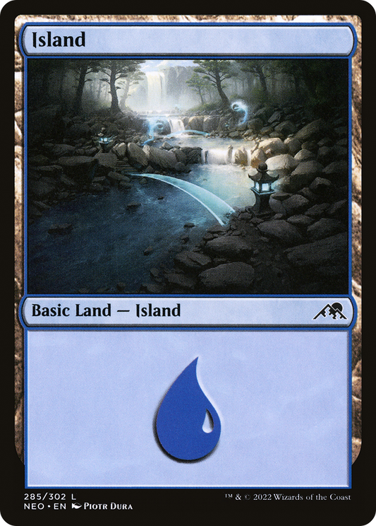 Island (285) [Kamigawa: Neon Dynasty] Foil