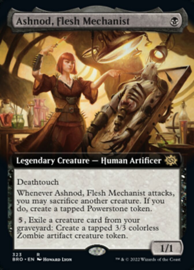 Ashnod, Flesh Mechanist (Extended Art) [The Brothers' War] | Silver Goblin