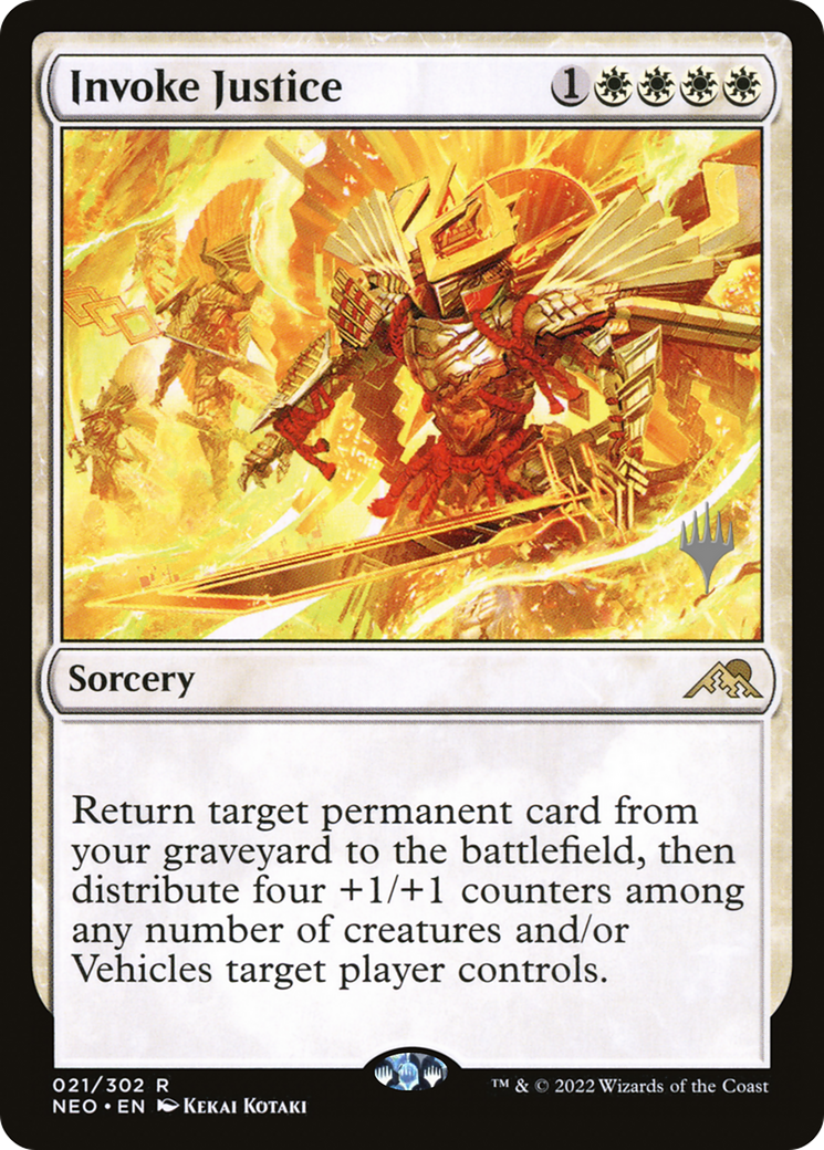 Invoke Justice (21p) - Kamigawa: Neon Dynasty Promos