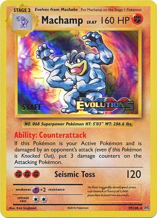 Machamp (59/108) (XY Evolutions Staff Prerelease) [XY: Black Star Promos] | Silver Goblin