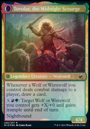 Tovolar, Dire Overlord // Tovolar, the Midnight Scourge (246s) Foil - Innistrad: Midnight Hunt Promos