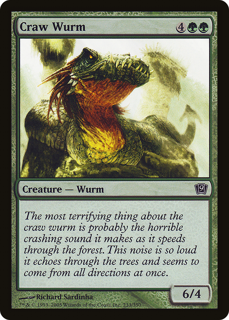 Craw Wurm (233) Foil - Ninth Edition
