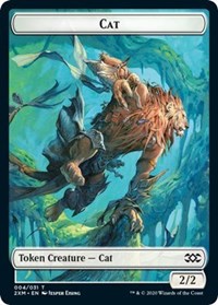 Cat // Copy Double-Sided Token [Double Masters Tokens] | Silver Goblin