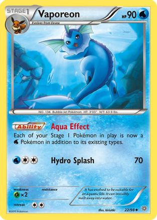 Vaporeon (22) - XY  Ancient Origins