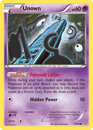 Unown (30) - XY  Ancient Origins